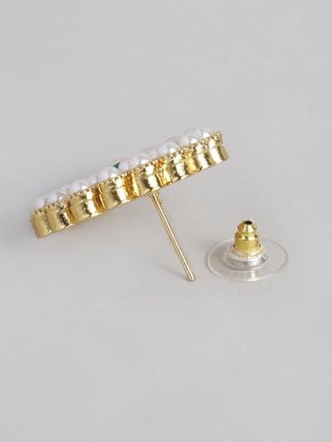 Juego de joyas verde antialérgico de latón y oro blanco DMZ-2079 6