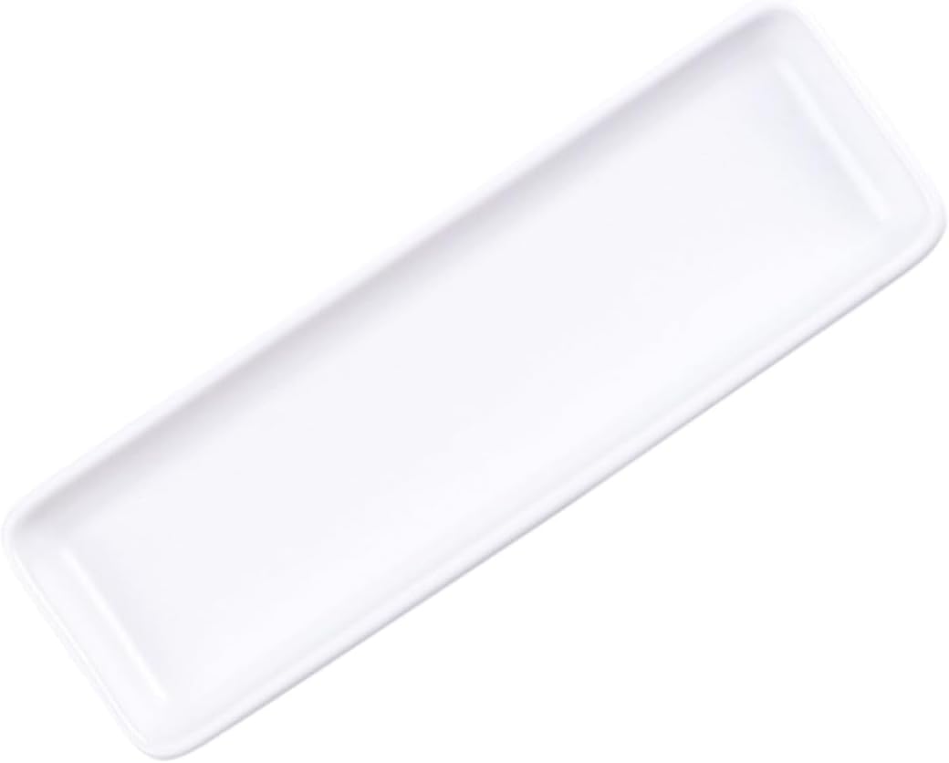 Cabilock Long Ceramic Sushi Tray for Serving Snacks at Home Restaurant