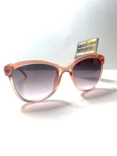 Foster Grant max block sunglasses. scratch and impact resistant lenses. Dusty pink orange color. Oversized shape for maximum coverage.NS09214