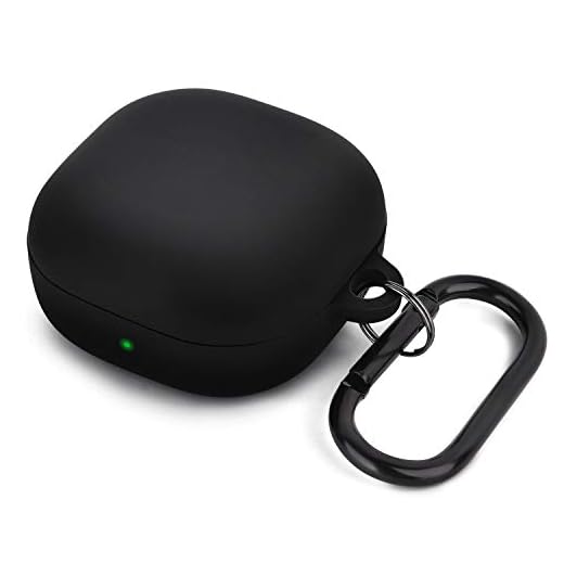 AIRSPO Silicone Case Compatible with Samsung Galaxy Buds 2 Pro/Galaxy Buds 2/ Galaxy Buds Pro/Galaxy Buds Live Case (Black)