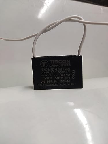 Image of Spinxx 2 MFD 440V Tibcon Capacitor for Ceiling Fan & Mini Cooler Motor (Pack of 8)