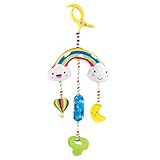 Juguetes para cochecito de bebé de 0 a 6 meses, cochecito con práctico clip, accesorios colgantes para asiento de coche, juguete de motricidad fina para cochecito, cuna, regalo para niños y niñas.