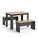 Produktbild Vicco Esstisch Set Sentio, Anthrazit/Goldkraft Eiche, 110 x 70 cm mit 2 Bänken