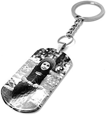 Interway Trading Personalized Custom Photo and Message Necklace Pendant Keychain Dog tag
