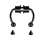 Anillo de nariz falso en forma de U Hip Hoop Setto Rock Acero Inoxidable Piercing Nariz Punk Piercing Joyas para el Cuerpo Handy And Professional