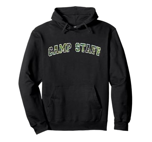 Camo CAMP STAFF Summer Campground Host Trainer Team Besties Pullover Hoodie