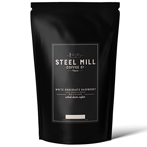 Steel Mill Coffee Co. Café de Trufa de Frambuesa y Chocolate Blanco en Grano 12 oz miniatura 1