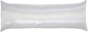 Betty Dain Soft Satin Body Pillowcase, 21 x 54, White