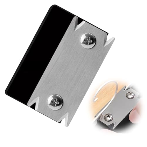 Coupe Bordure Manuel Rabot Bois avec Lame de Rechange, Araseur de Chant Droit Noir pour Menuiserie et Bricolage, Outil de Finition Précis pour Chant Plan de Travail, Bordure PVC, ABS et Placage