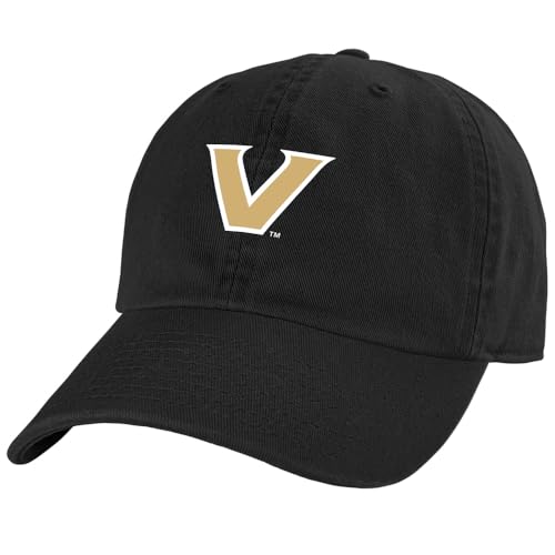 Vanderbilt University Primary Logo Official Collegiate Dad Cap - The U18 Adjustable Relaxed-Fit Hat with Team Logo, Black