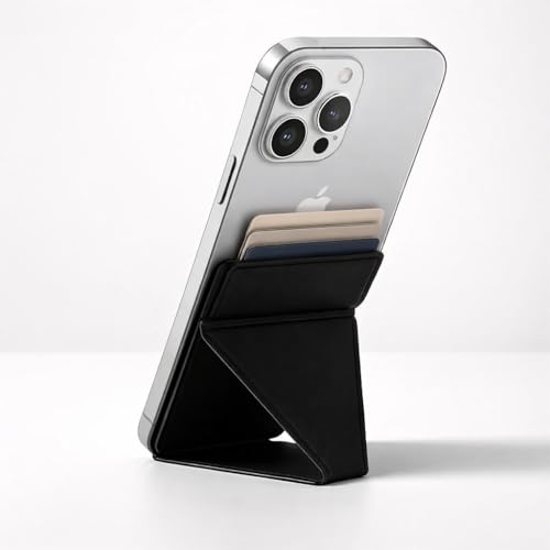 Xtore Air Fold-able Invisible Mobile Phone Stand | Next Gen Design | Comfortable Viewing Angle (Black)