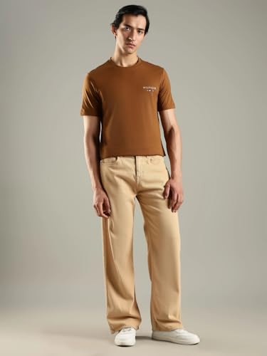Image of Solid Regular Fit Cotton T-Shirt