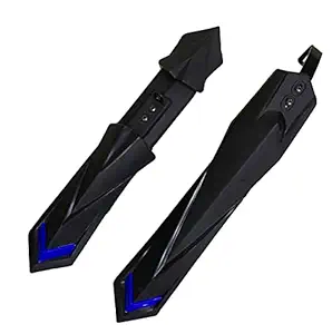 ABC Bicycle Front & Rear Mudguard Dual Tone with Iron Fitting (Black Blue)