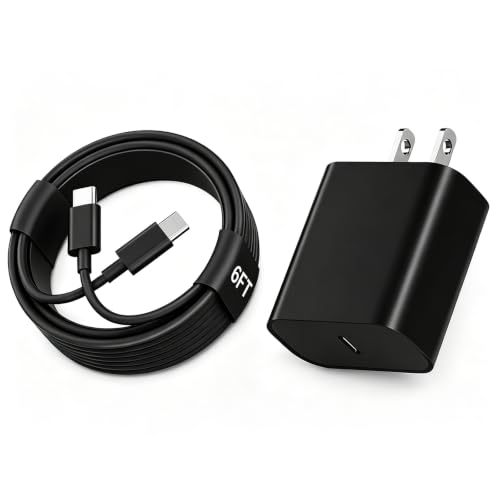 Image of iPhone 17 16 15 Long Charger Fast Charging,20W iPad USB C Wall Charger Block with 6FT USB C to C Cable Cord for iPhone 17 /Pro /Pro Max /17 Air / 16 /16 Pro /16 Pro Max /15 /Plus /Pro /Pro Max