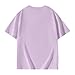 Oversized Tshirts for Girls Letter Print Graphic Tees Drop Shoulder Short Sleeve T Shirts Summer Casual Loose Tops 3-14 Years Light Purple