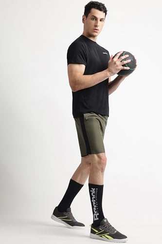 Image of Reebok Men's Woven Polyester Gym Shorts - Lightweight Cooling Training Shorts for Men | Sports Shorts for Men | Workout Running Gym Shorts - Elastic Drawcord Waistband
