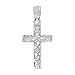 Charm America - Diamond Cut White Gold Filigree Cross - 10 Karat Solid Gold