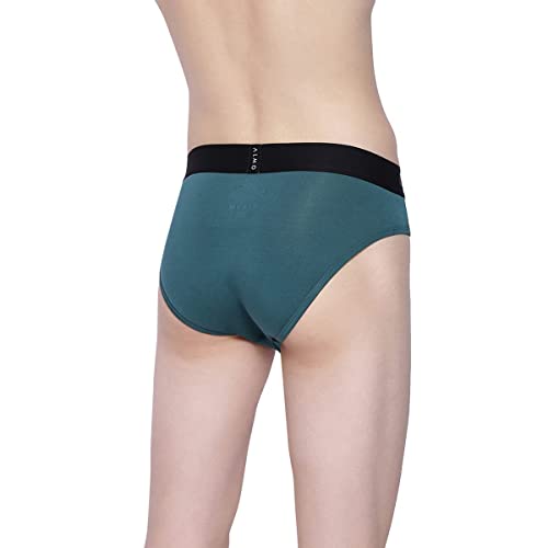 Image of ALMO Men's Micromodal Solid Briefs | 3X Softer Than Cotton | Anti-Bacterial & Odour Control | Enhanced Stretchability | Fade Resistance | Faster Moisture Absorption