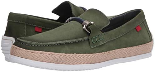 Marc Joseph New York Men's Leather Luxury Deck Shoe with Bit Buckle/Rope Detail Boat, Emerald Green Nubuck, 9 M US | Image 6