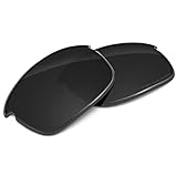 Tintart Performance Replacement Lenses Compatible with Oakley Flak Jacket | Flak Jacket Asian Fit(AF) Polarized Etched-Carbon Black