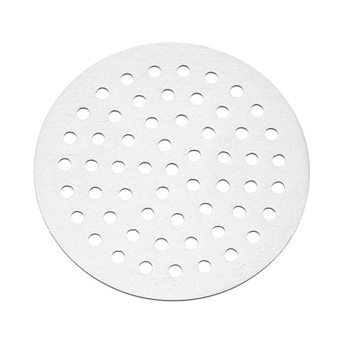 uxcell 1 Pcs Stainless Steel Floor Drain Cover, 2.6 Inches Shower Hair Catcher Drain Grate for Furniture Repair Bathroom Kitchen, Silver Tone(Round)