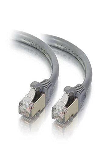 Image of C2G 27270 Cat5e Cable - Snagless Shielded Ethernet Network Patch Cable, Gray (50 Feet, 15.24 Meters) Grey