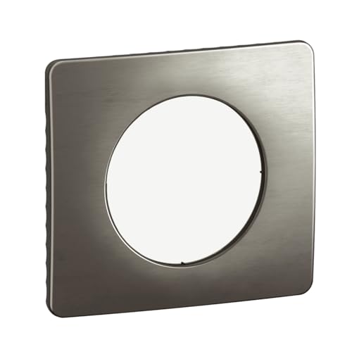 LEGRAND | Plaque 1 Poste, Céliane, Finition Acier Satiné, Design Moderne Et Élégant, Compatible Avec Mécanismes Céliane
