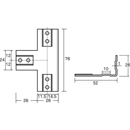 Image of TRUSCO AFK-13 Reinforced Hardware for 1.0 inch (25 mm) Aluminum Frames, TI Type