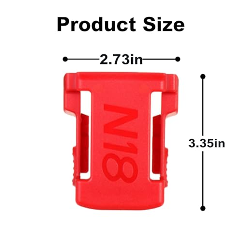 Rivershine 10 Packs Battery Holder for Milwaukee M18 48-11-1815, 48-11-1828, 48-11-1850, 48-11-1860 18V Battery (w/30 Screws, No Battery)