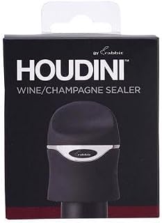 Houdini Stainless Black Champagne Wine Sealer, 1 EA