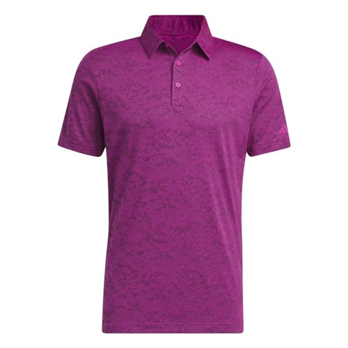 Polo de golf adidas jacquard texturé respirant stretch pour vêtement sport homme