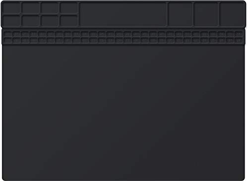 Tecktoo Soldering Mat Pad Large Silicone Heat Resistant 932°F Welding Project Board Electronic Mat For Heat Gun Soldering Iron Station Electronic Repair Kit #TOP1