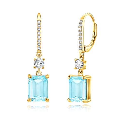 CiNily Leverback Earrings for Women Rectangular-cut Drop Dangle Earrings by CiNily - Used condition - US$9.73