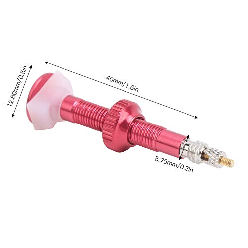 Valve Stem, 1 Pair Mountain Tubeless Air Valve Stem Alloy Valve Extender Accessory (Rojo) y Piezas de Repuesto miniatura 2