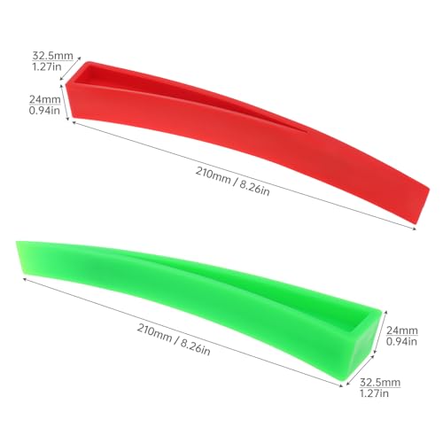 Image of 4PCS Window Curved Dent Repair Tools, Car Body Repair Plastic Wedge DIY Plastic Chisel Scraper Car Door Unlocking Kit, Red and Green Lacquer Free Dent Repair Tool