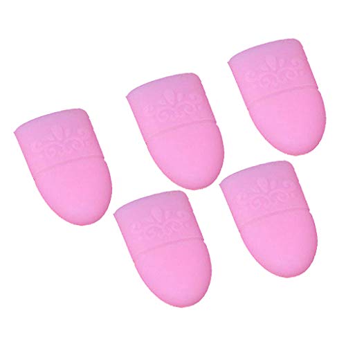 Generic 10x Haushalt Nagellackentferner Kappen, Silikon Nagel Kappe zum Entfernen von Nagellack, Gellack - Rosa – Bild 6