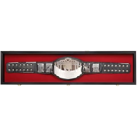 WWE WWF Wrestling/Boxing Championship Adult Size Belt Under 54" Display CASE Frame Cabinet Box Cover