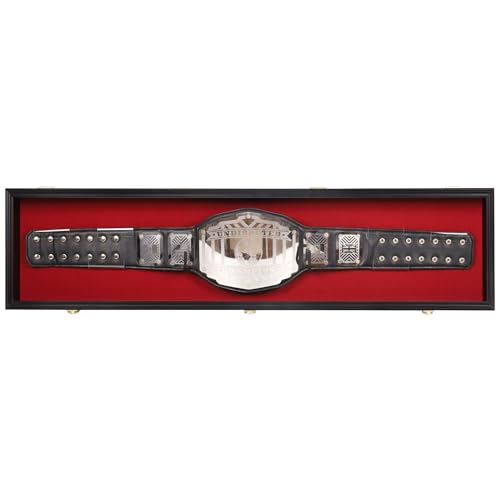 54 Wrestling Championship Belt Display Case Boxing Belt Wall Mount Display Case Shotgun Cabinet Shadow Box W/98% UV Acrylic Door Lockable