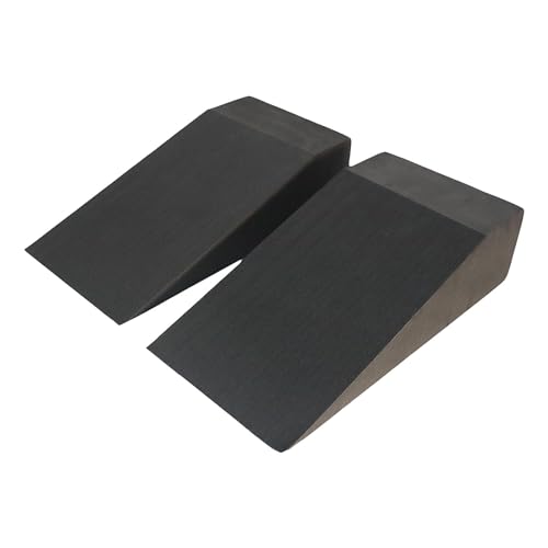 SM SunniMix 2 Pieces Yoga Wedge Blocks Slant Board Heel Elevated Squat Wedge Block Slant Board Calf Stretcher Foot Incline Board for Gym