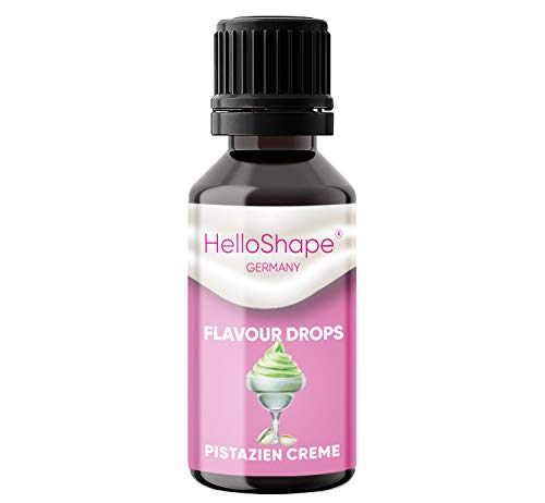 Hello Shape Flavour Drops zuckerfrei 30 ml - Pistaziencreme | Geschmacks Tropfen OHNE KALORIEN zum Süßen mit Dosierhilfe | vegan | Für Naturjoghurt, Porridge oder Quark