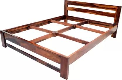 Image of Solid Wood Queen Drawer Bed (Finish Color - Honey, Delivery Condition - DIY(Do-It-Yourself))