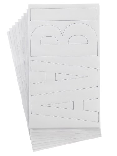 Vinyle lettrage Franklin Gothic Westcott blanc 15,2 cm pour signalisation