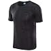 Produktbild GAGP Kurzarm Sport T-Shirts Herren Sport-T-Shirt Männer Quick Dry Turnhallen-T-Shirt Männer Lauftop Short Sleeve Fitness Sportliches Training (Color : Black, Size : XXXXXL)