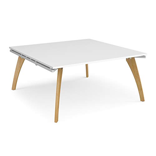 Mr Office Fuze square boardroom table 1600mm x 1600mm - white frame,