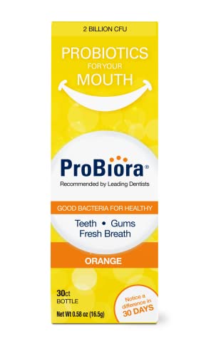 Probiora Orange Oral-Care Chewable Probiotic Tablets (Formerly Probioraplus) | Probiotic Supplement For Women & Men | Healthier Teeth & Gums | Fresher Breath | Whiter Teeth | 30 Count #TOP2