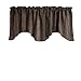 Zen Creative Designs Crushed Crinkle Taffeta Scalloped Wave Window Valance Home DÃ©cor Bedroom Nursery Kitchen Window (Brown)