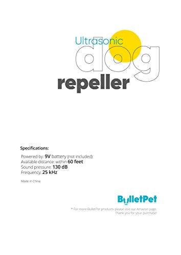 Dispositivo de treinamento de cães BulletPet antilatido portátil ultrassônico – dispositivos de trei