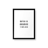 Diseño original: la lámina infantil infinito, con diseño de una frase en negro, es ideal para decorar el dormitorio de los más peques de la casa