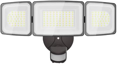 Onforu 100W LED Security Lights Motion Sensor Light Outdoor, 9000lm Super Bright Flood Light Motion Detector with 3 Head, IP65 Waterproof Exterior Floodlight, 6000K Wall Light for…
