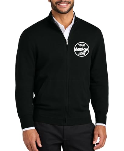 INK STITCH Men Sw2901 Custom Embroidery Add Logo Texts Easy Care Full Zip Sweaters2